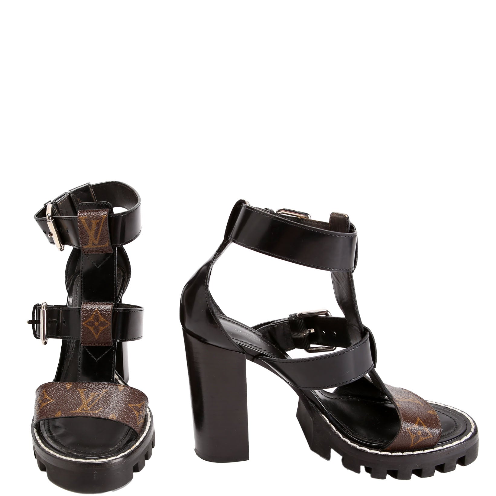 Star Trail Sandals Size 36 Black/Brown