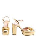 VLogo Platform Pumps Size 36 Gold
