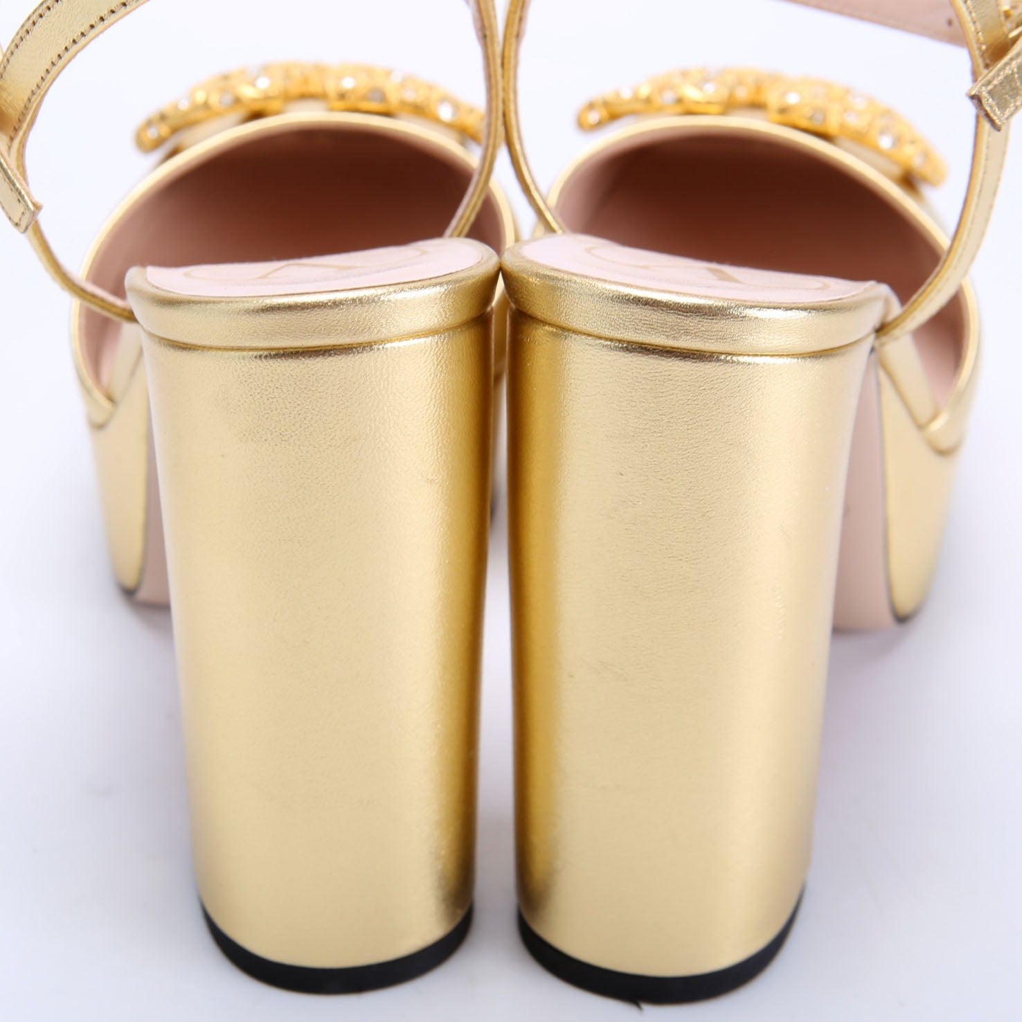 VLogo Platform Pumps Size 36 Gold