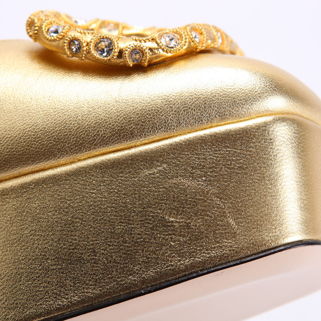 VLogo Platform Pumps Size 36 Gold