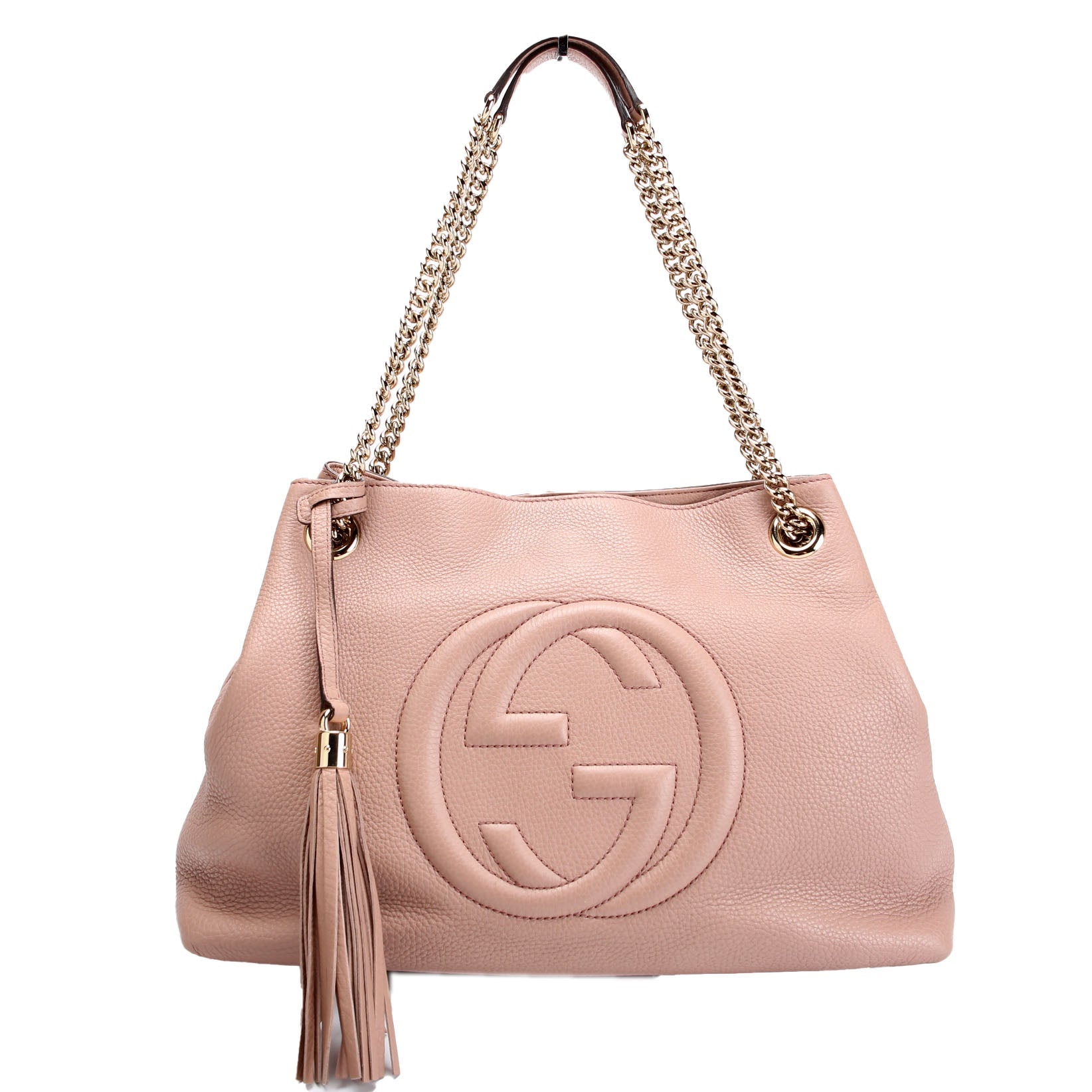 Gucci 308982 Soho Leather Shoulder Medium Tan