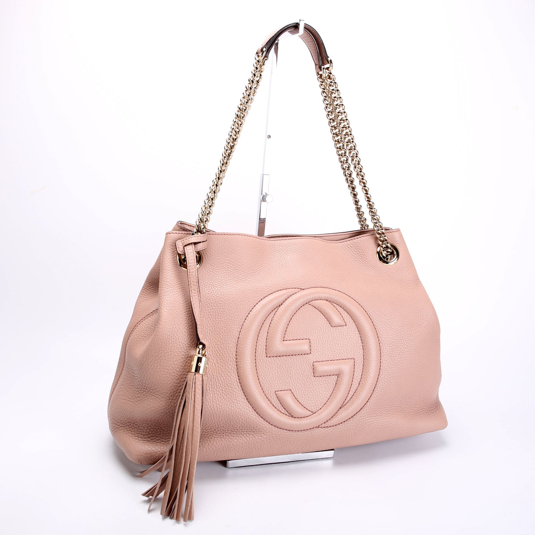 Gucci 308982 Soho Leather Shoulder Medium Tan