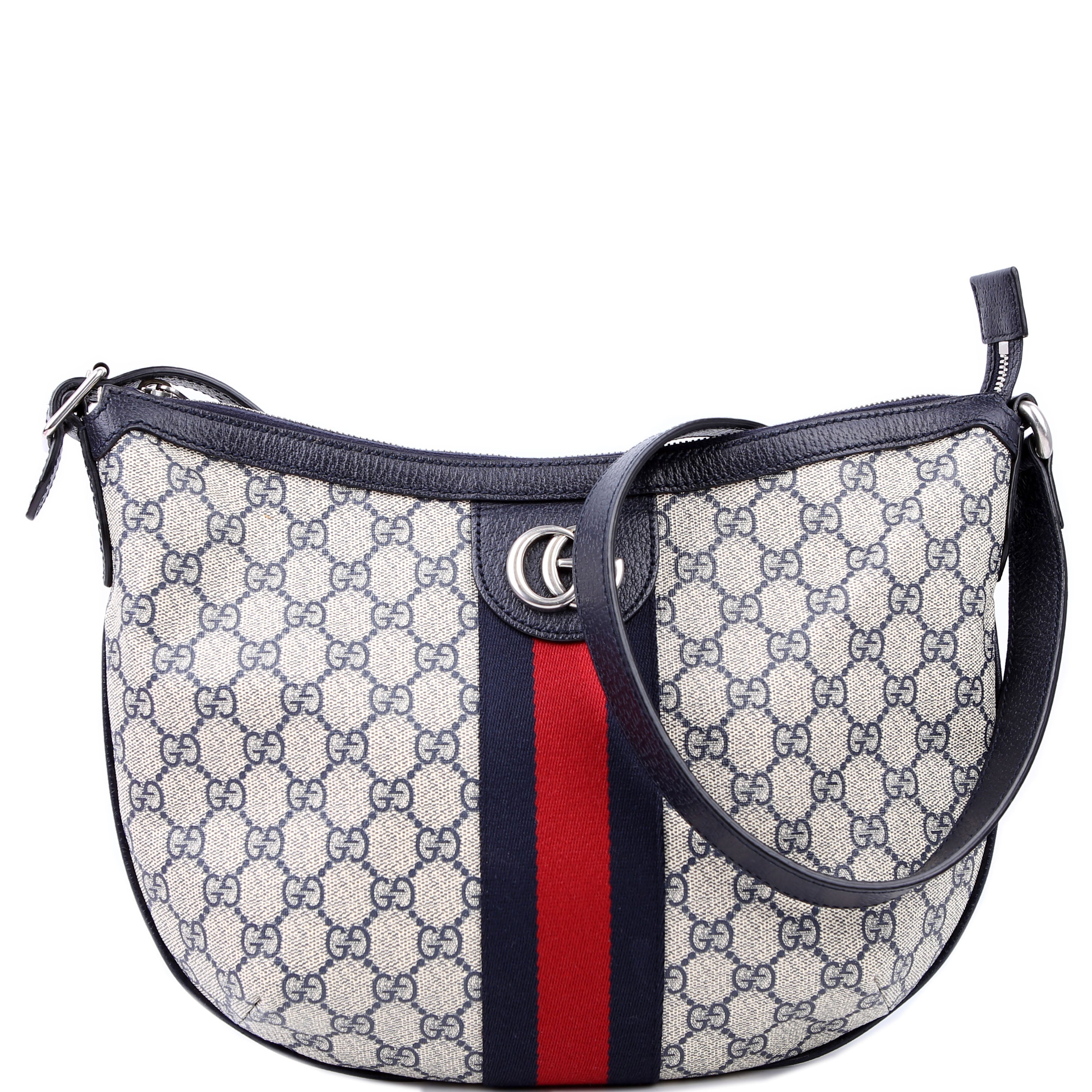 Gucci 598125 Ophidia GG Supreme Small Shoulder Bag Navy