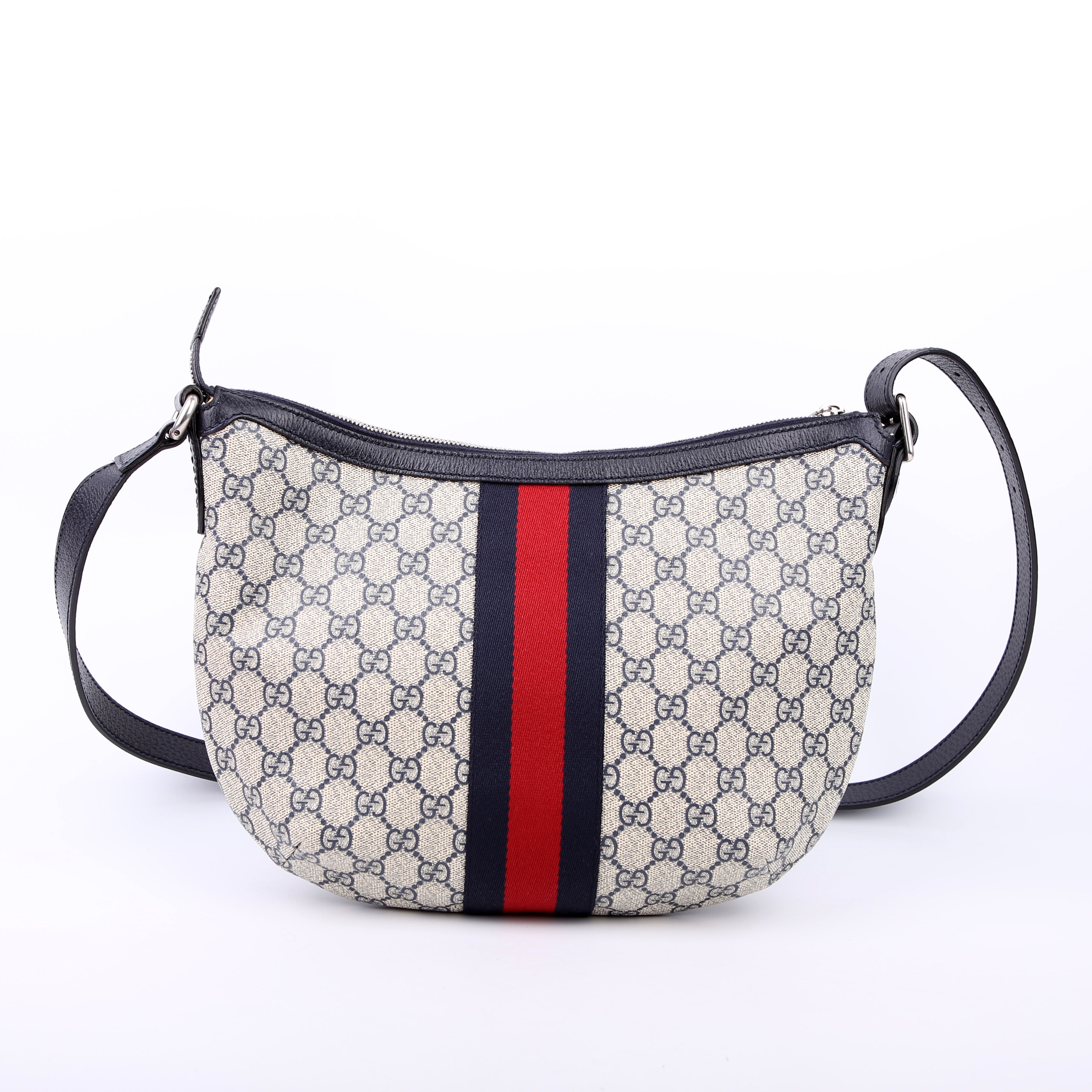 Gucci 598125 Ophidia GG Supreme Small Shoulder Bag Navy