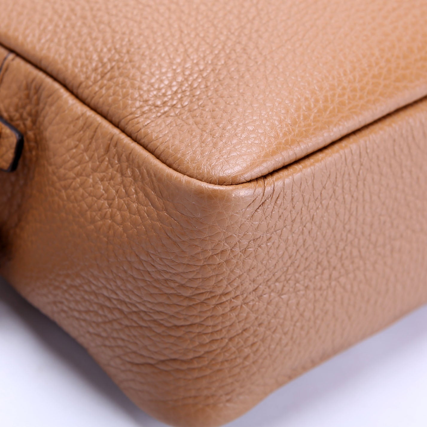 1BH082 Double Zip Small Shoulder Bag Brown
