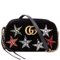 447632 Marmont Small Velvet Camera Black