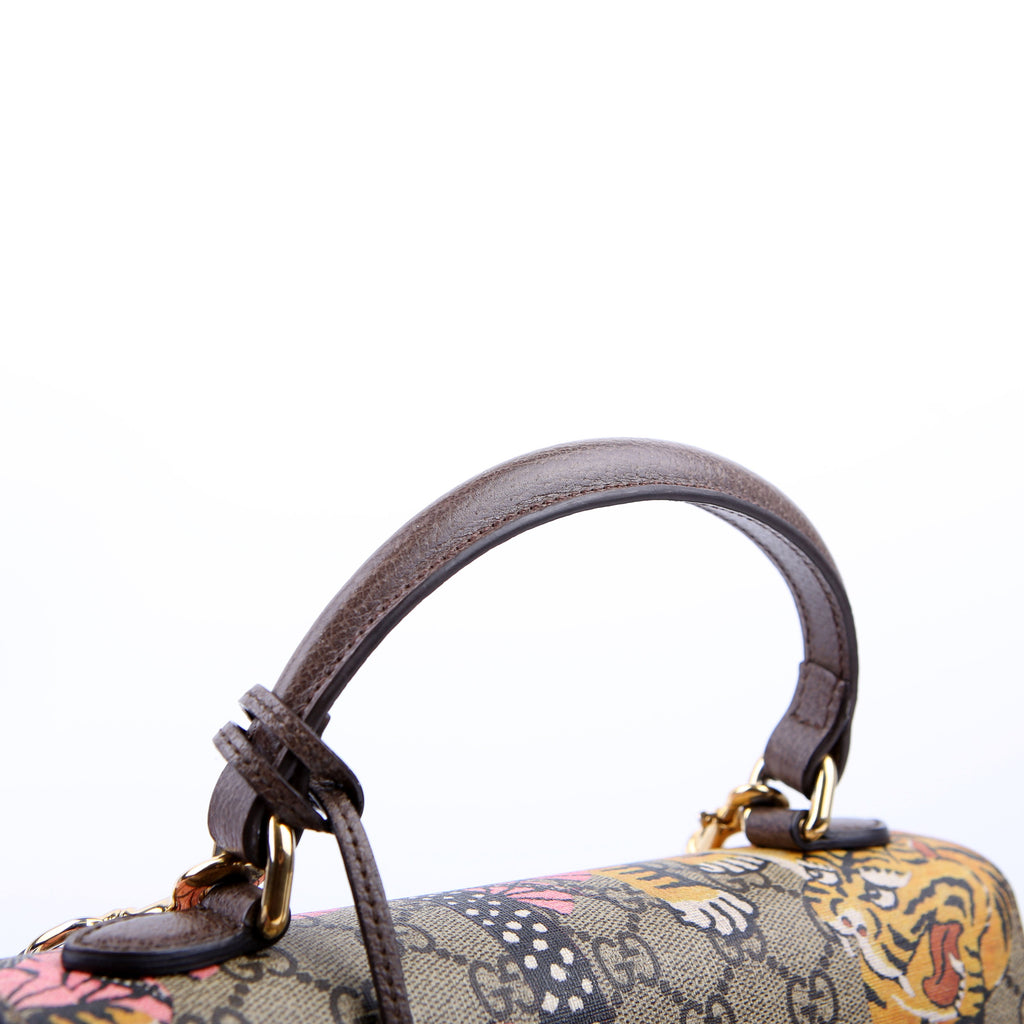 Gucci 453188 Padlock GG Supreme Top Handle Small Brown