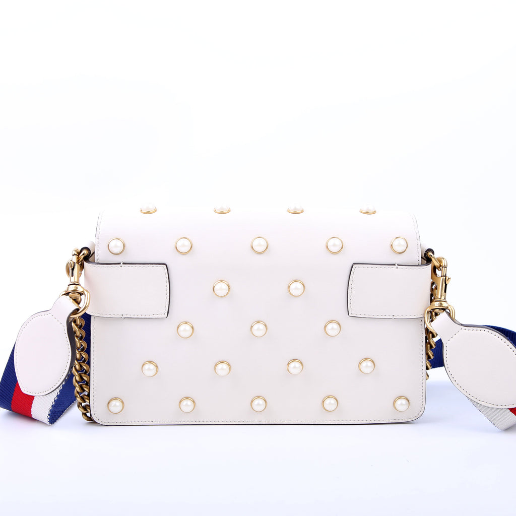 Gucci 453778 Broadway 2way Queen Margaret White