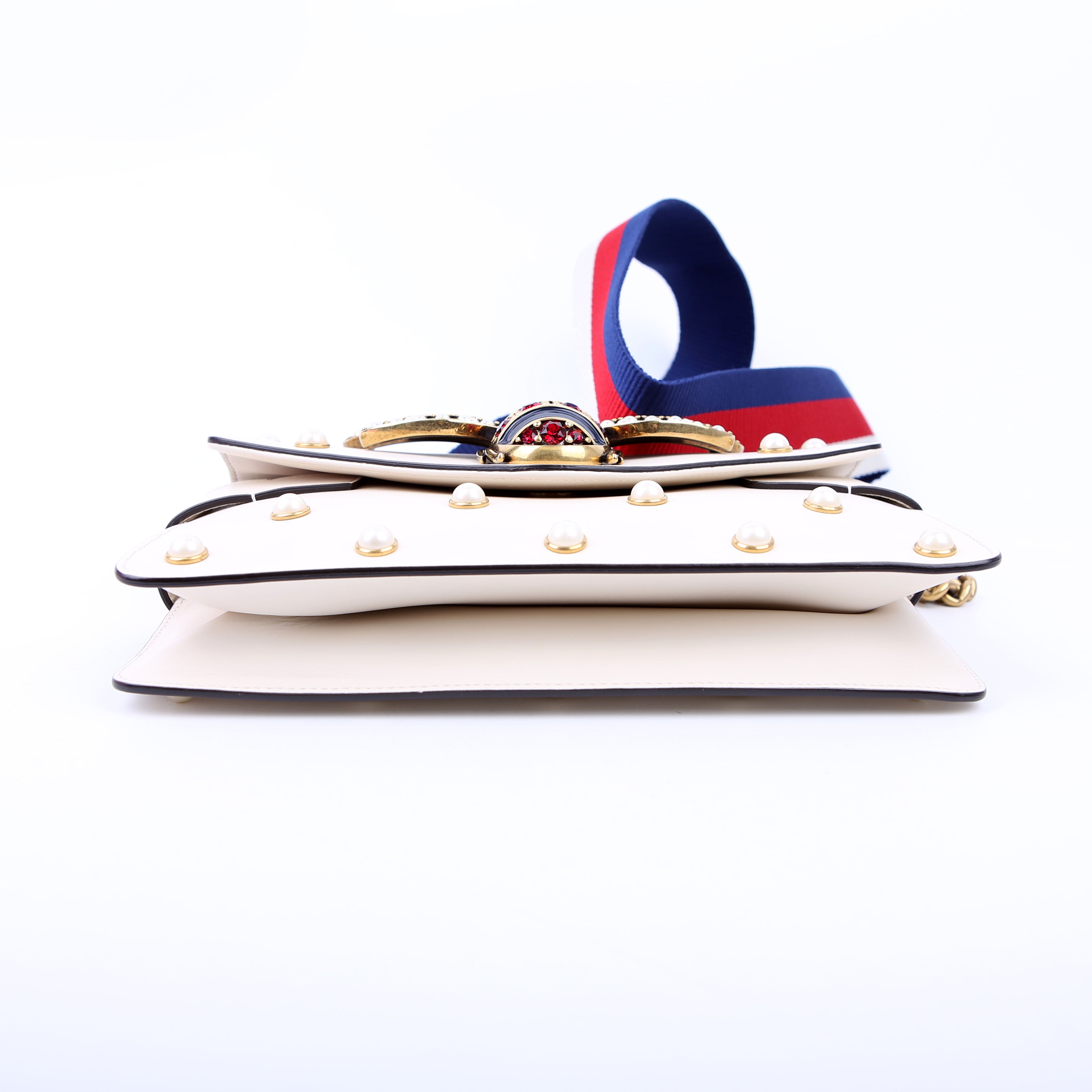 Gucci 453778 Broadway 2way Queen Margaret White