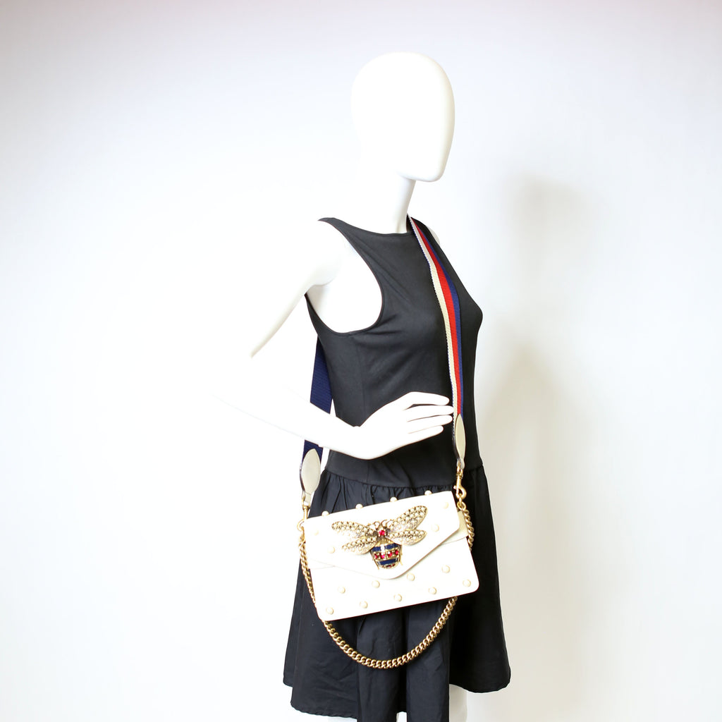 Gucci 453778 Broadway 2way Queen Margaret White