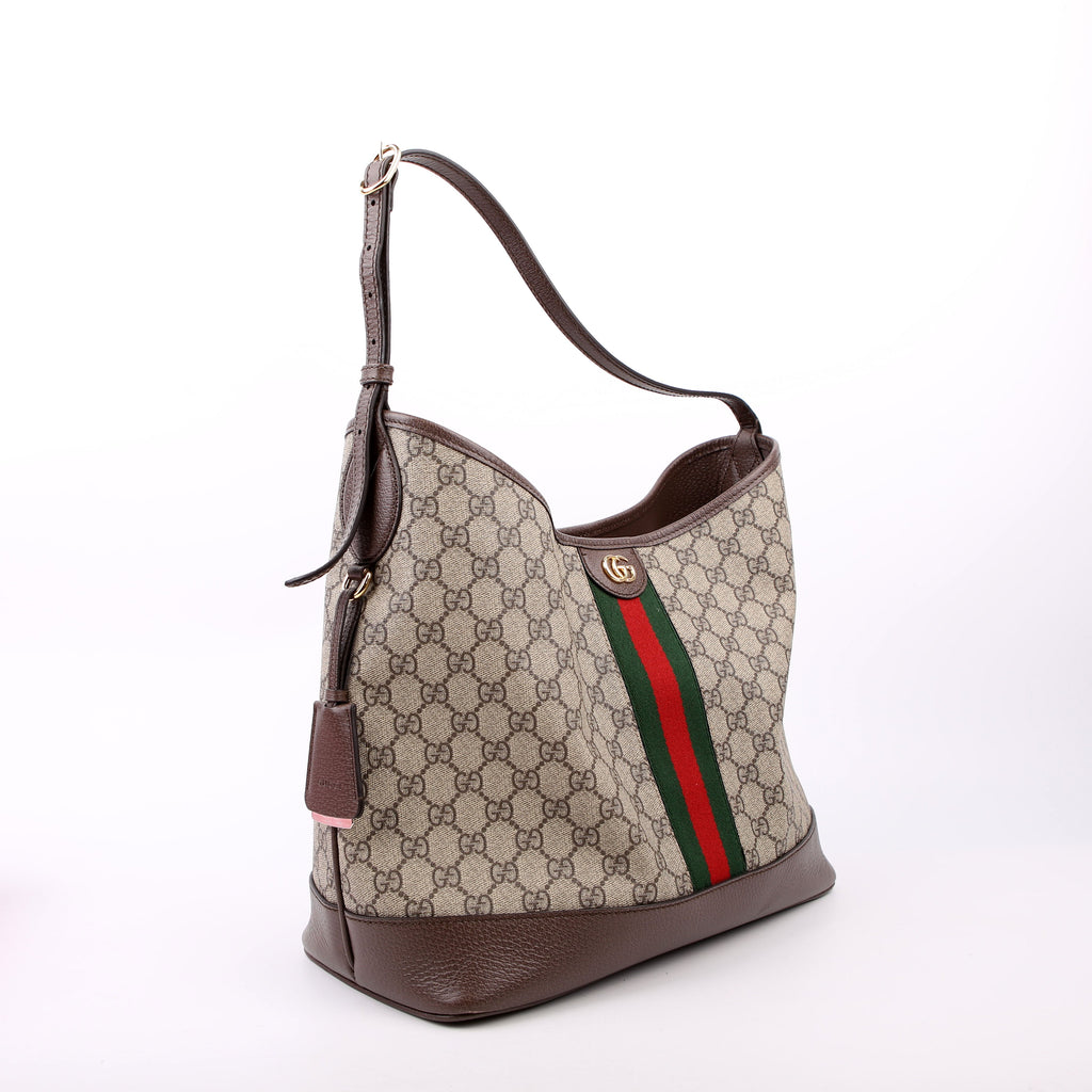 Gucci 781392 GG Supreme Ophidia Shoulder Large Brown