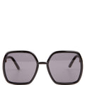 GG0890SA Oversized Square Horsebit Sunglasses Black