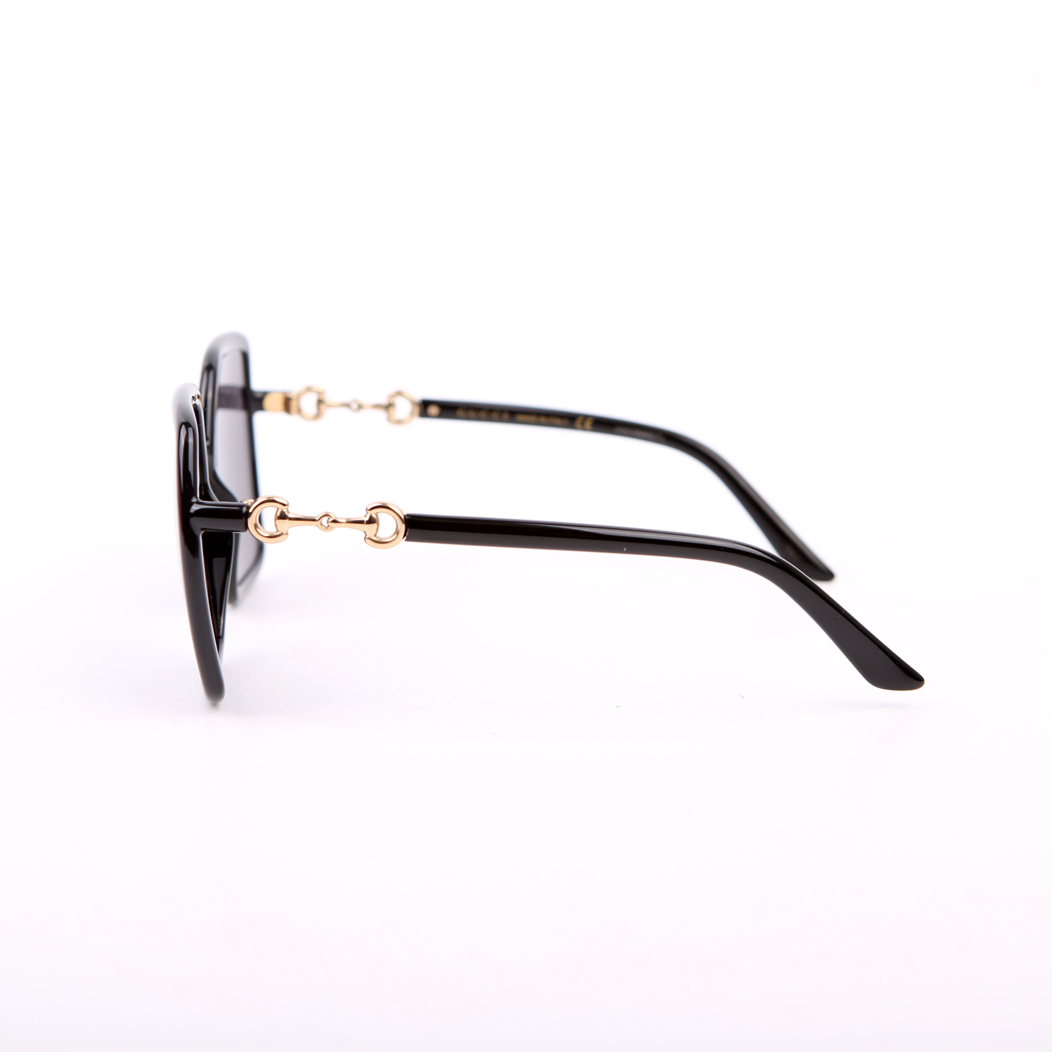 GG0890SA Oversized Square Horsebit Sunglasses Black