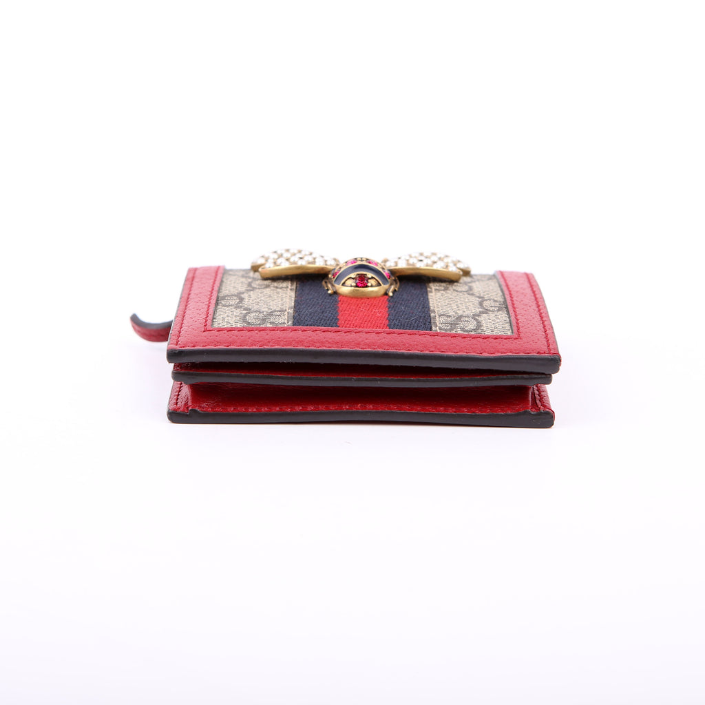 Gucci 476072 Queen Margaret Card Case Red