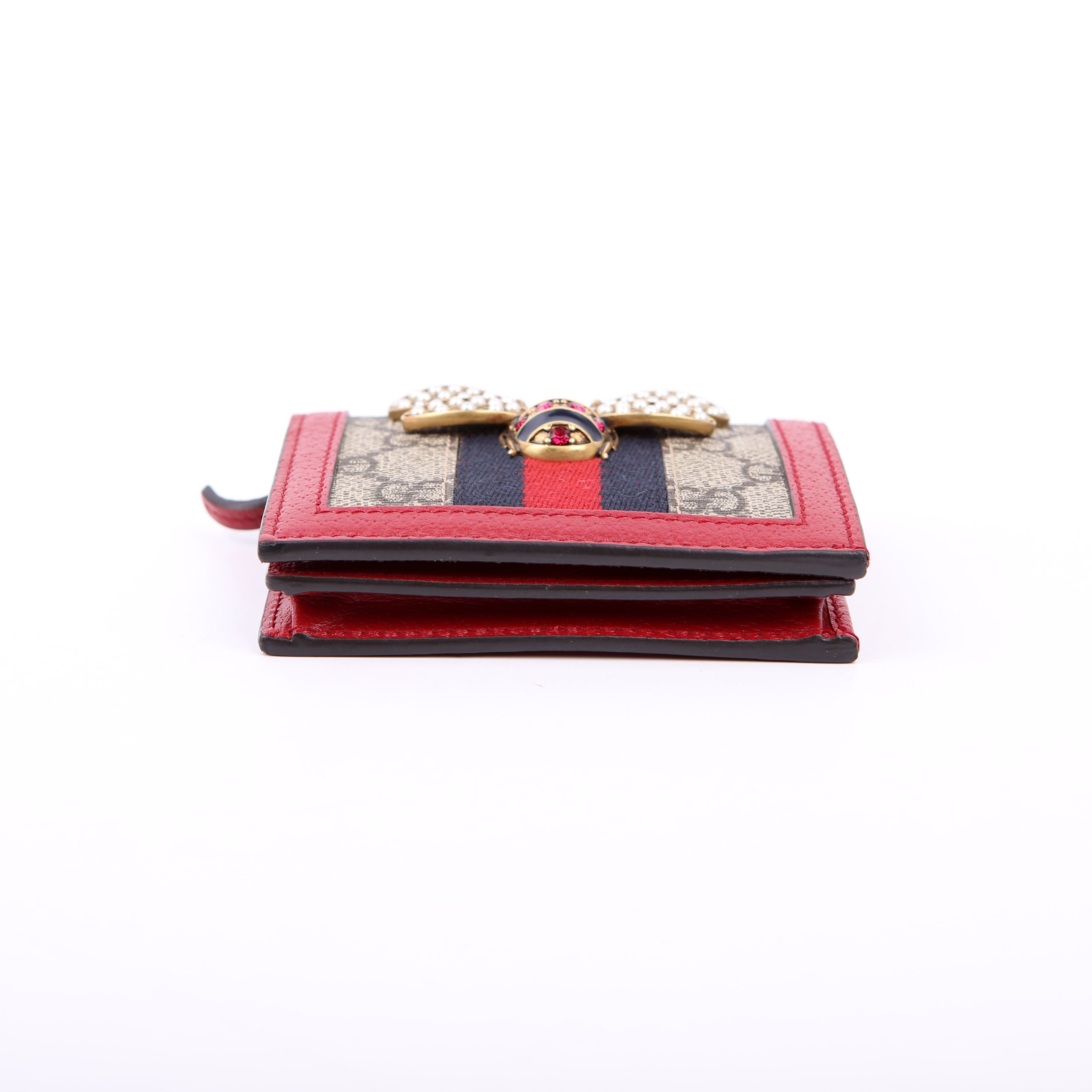 Gucci 476072 Queen Margaret Card Case Red