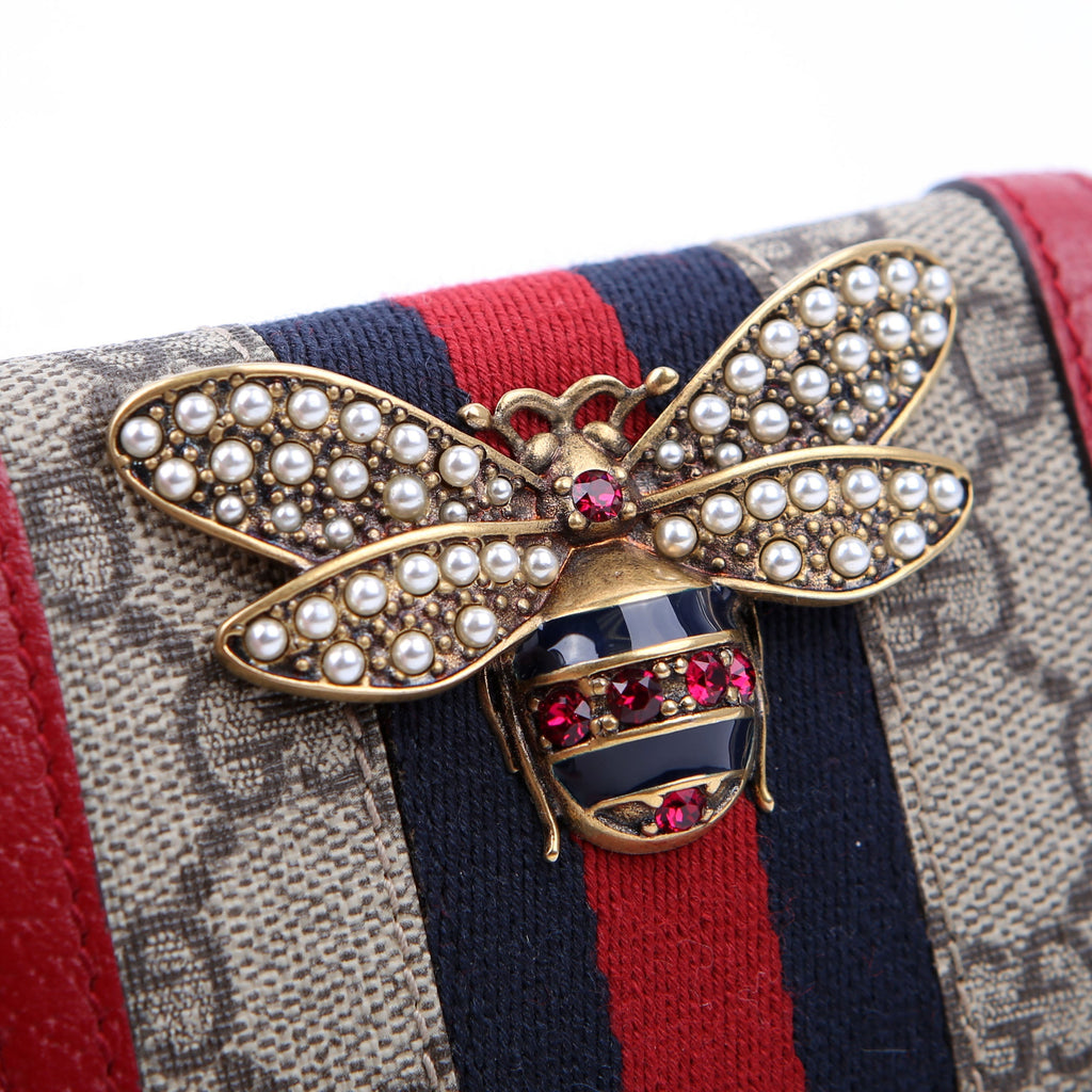 Gucci 476072 Queen Margaret Card Case Red
