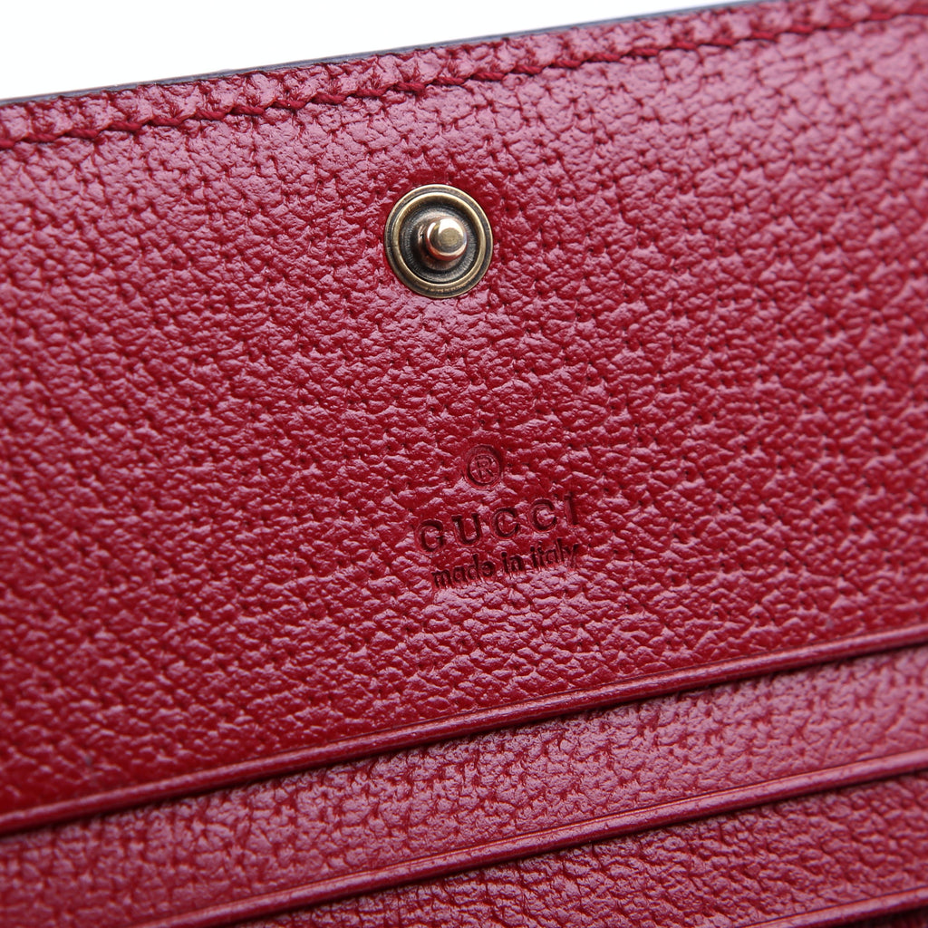 Gucci 476072 Queen Margaret Card Case Red