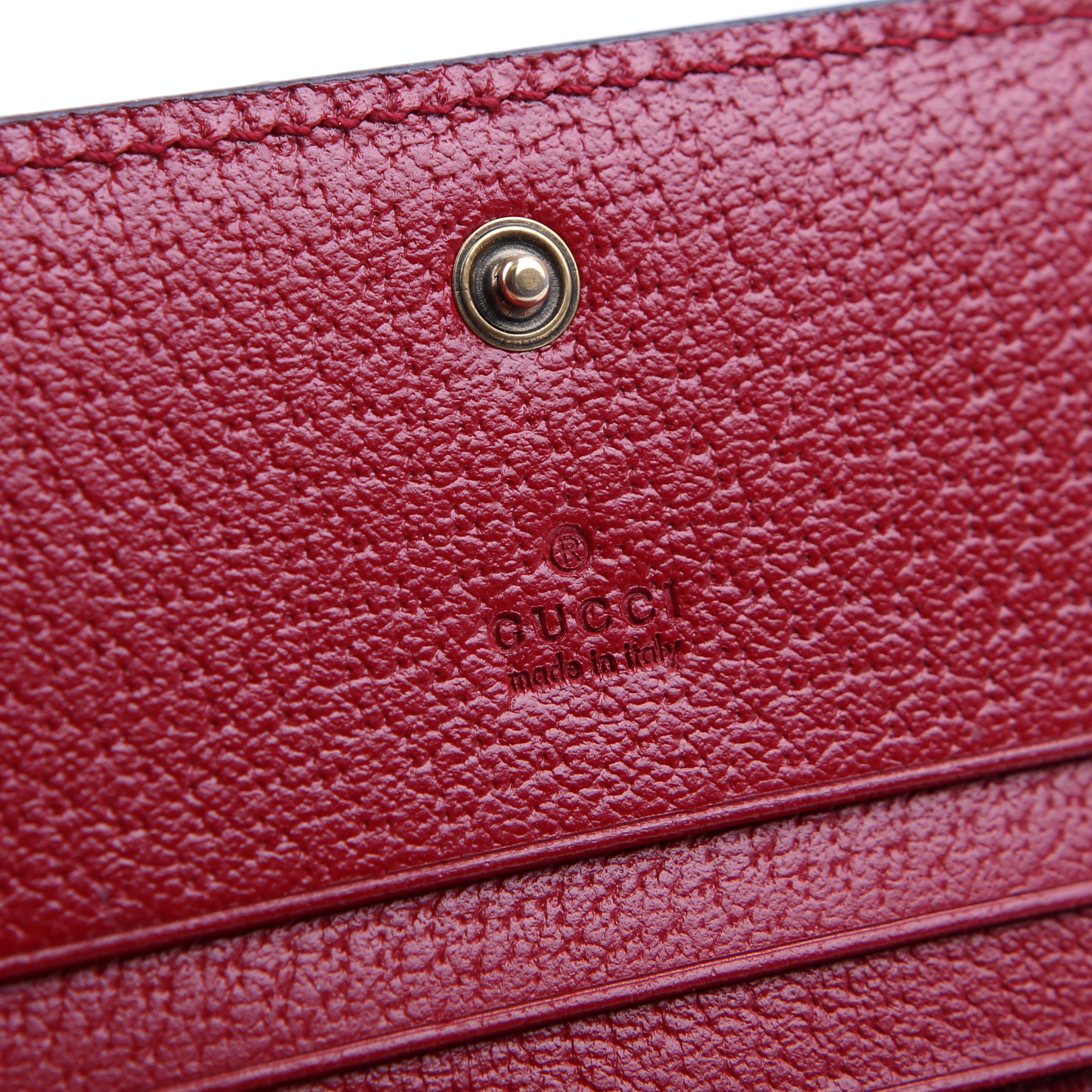 Gucci 476072 Queen Margaret Card Case Red