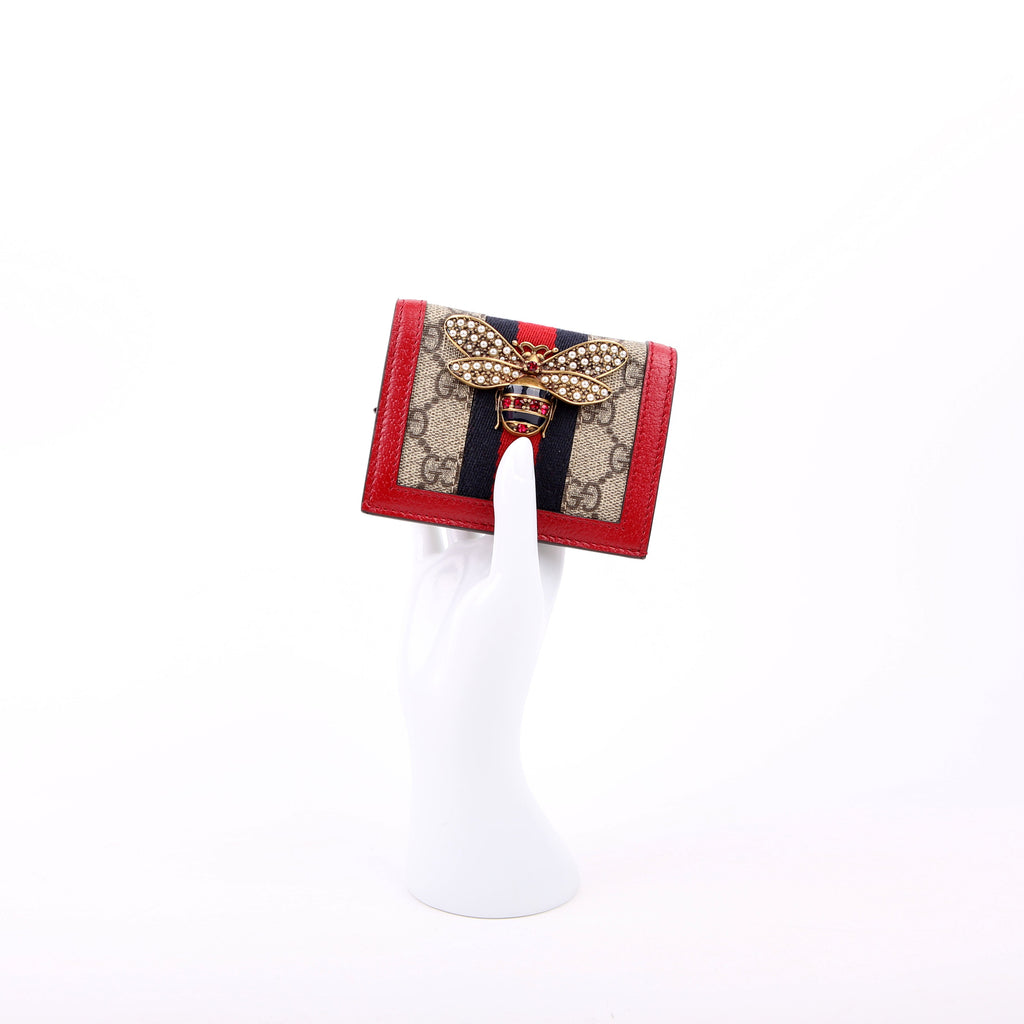 Gucci 476072 Queen Margaret Card Case Red