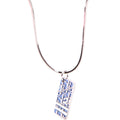 Oblique Trotter Pendant Necklace Silver/Blue