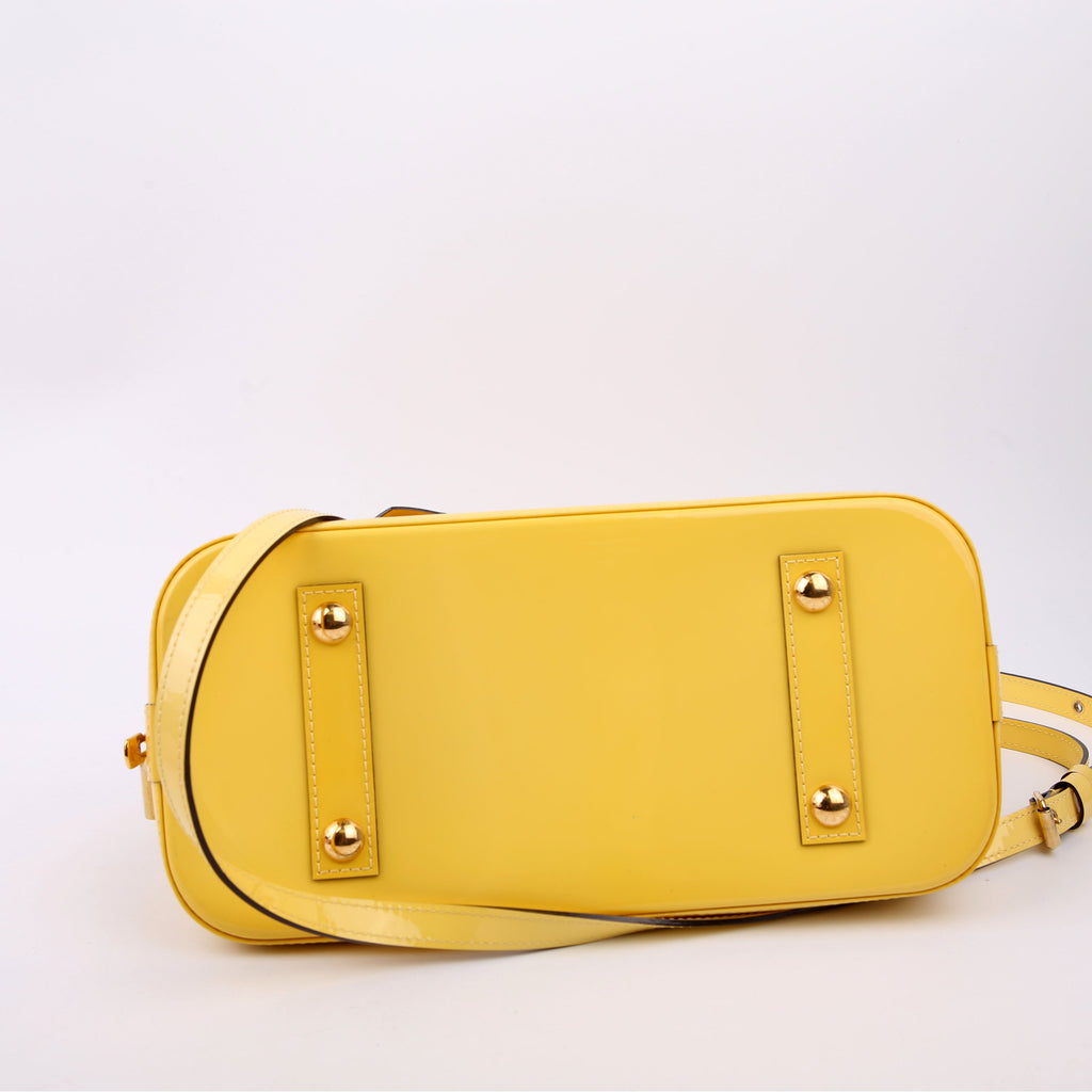 Alma PM with Strap Vernis Yellow