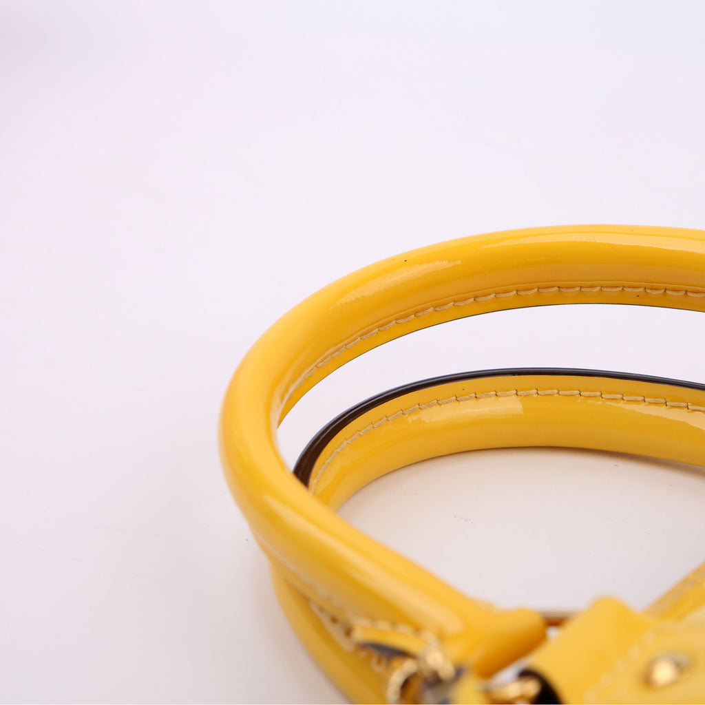 Alma PM with Strap Vernis Yellow