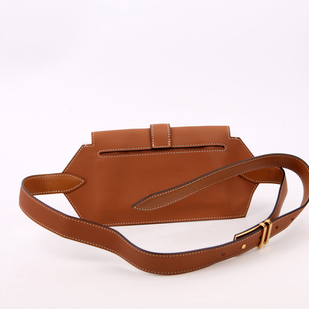 Hermes Elan Pocket Belt Bag Swift Brown