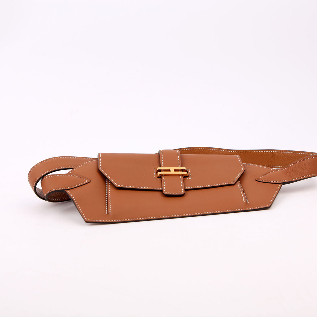 Hermes Elan Pocket Belt Bag Swift Brown
