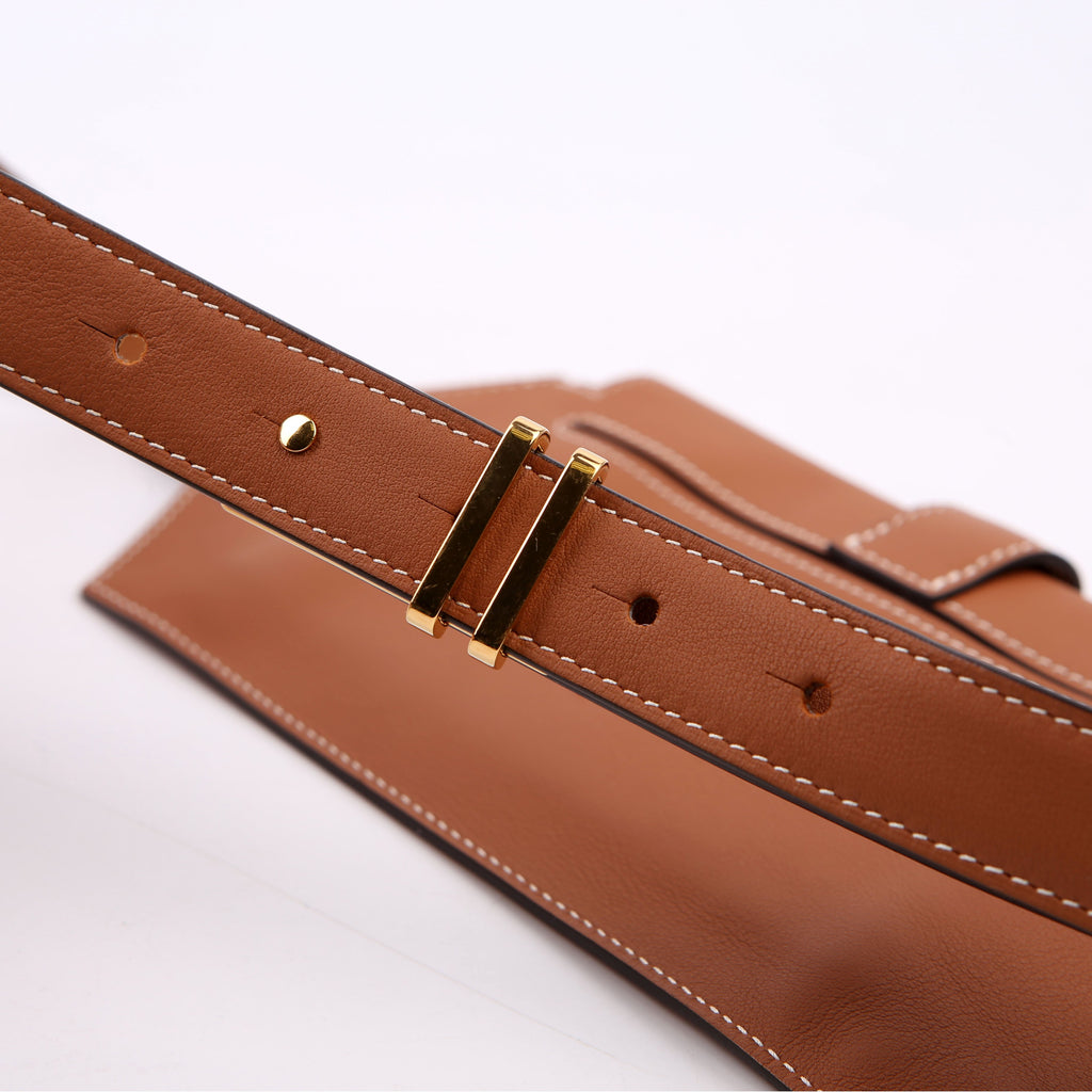 Hermes Elan Pocket Belt Bag Swift Brown