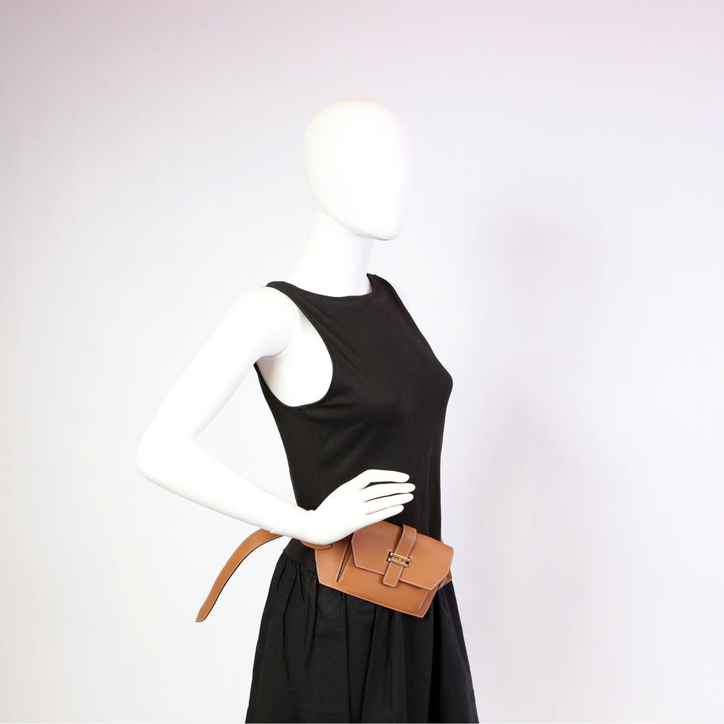 Hermes Elan Pocket Belt Bag Swift Brown