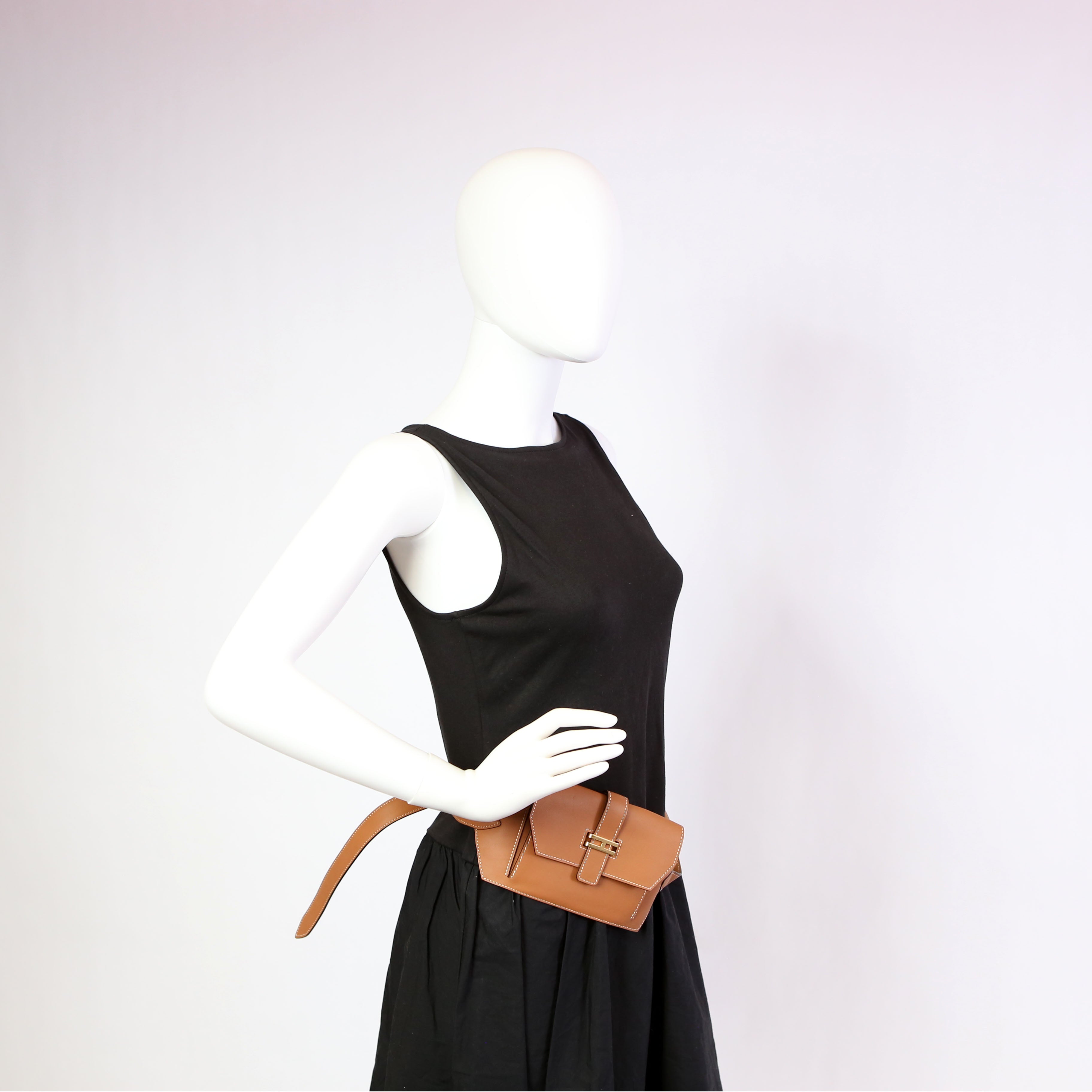 Hermes Elan Pocket Belt Bag Swift Brown