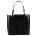 Stockton Monogram Matte Leather Gray