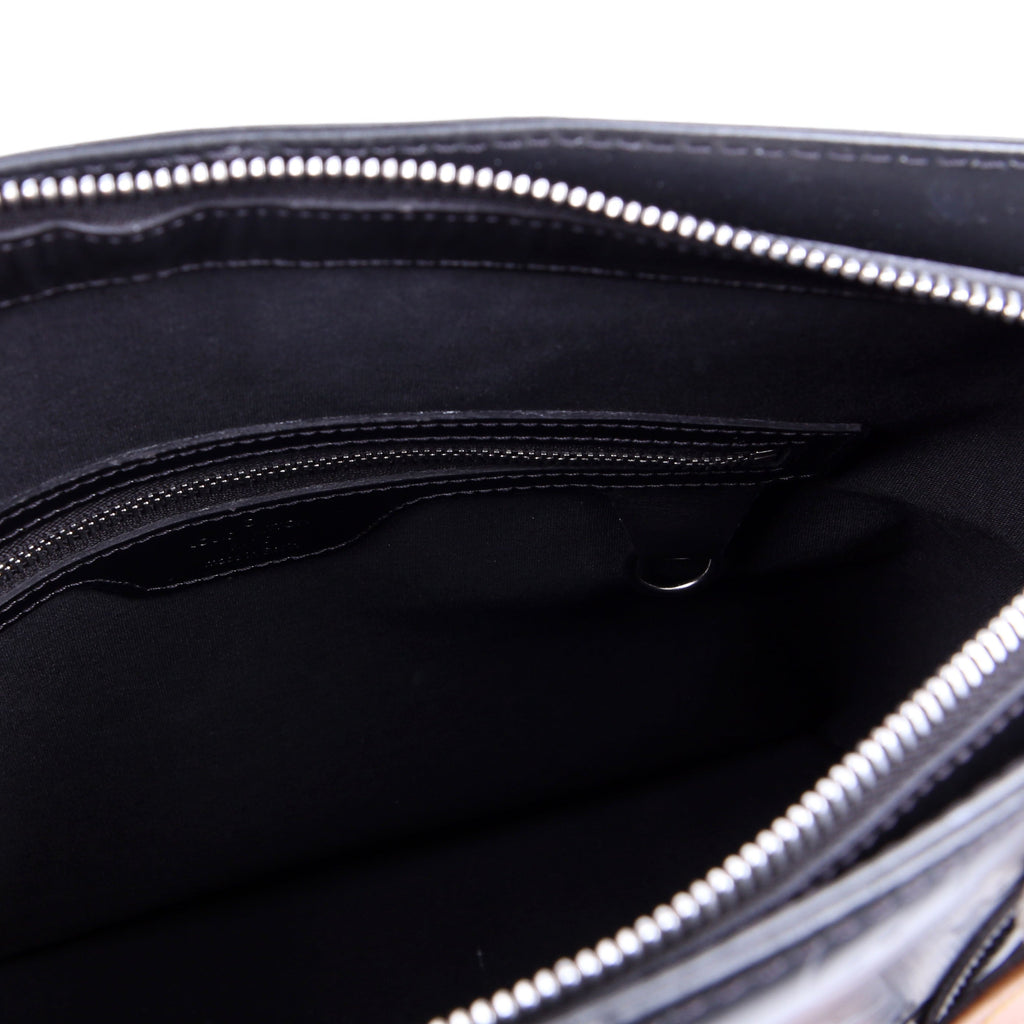 Stockton Monogram Matte Leather Gray