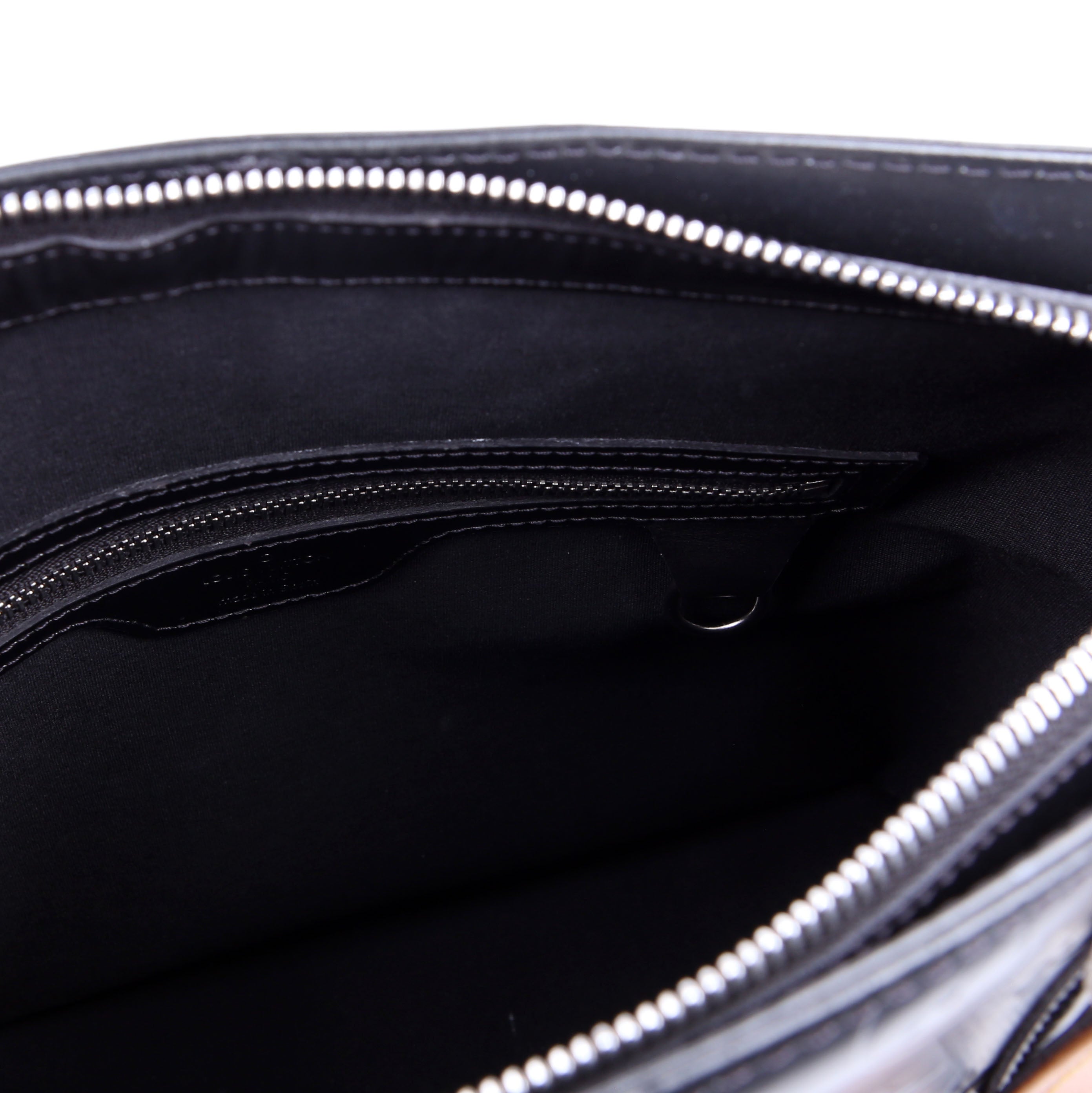Stockton Monogram Matte Leather Gray