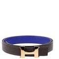 Constance H Reversible Belt Size 85 Gray/Blue