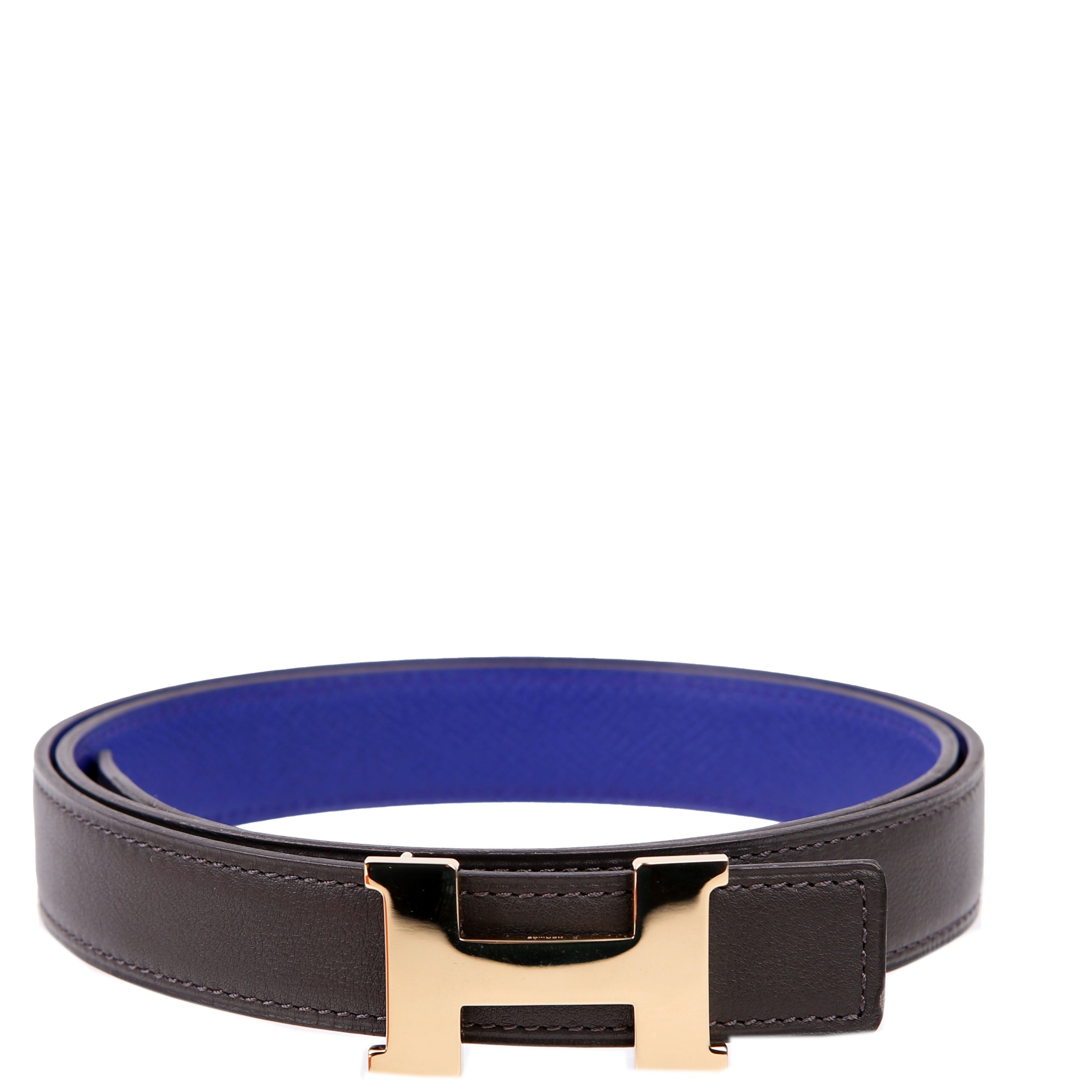 Constance H Reversible Belt Size 85 Gray/Blue