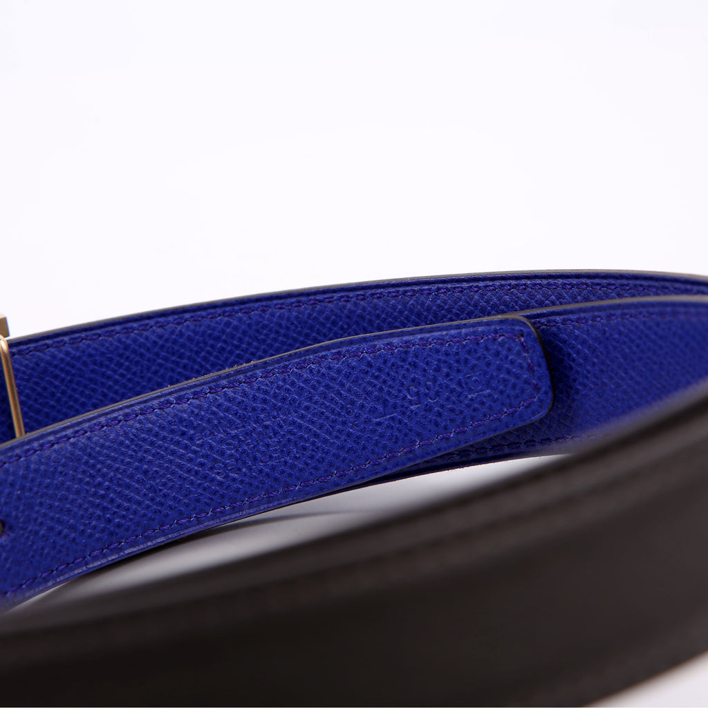 Constance H Reversible Belt Size 85 Gray/Blue