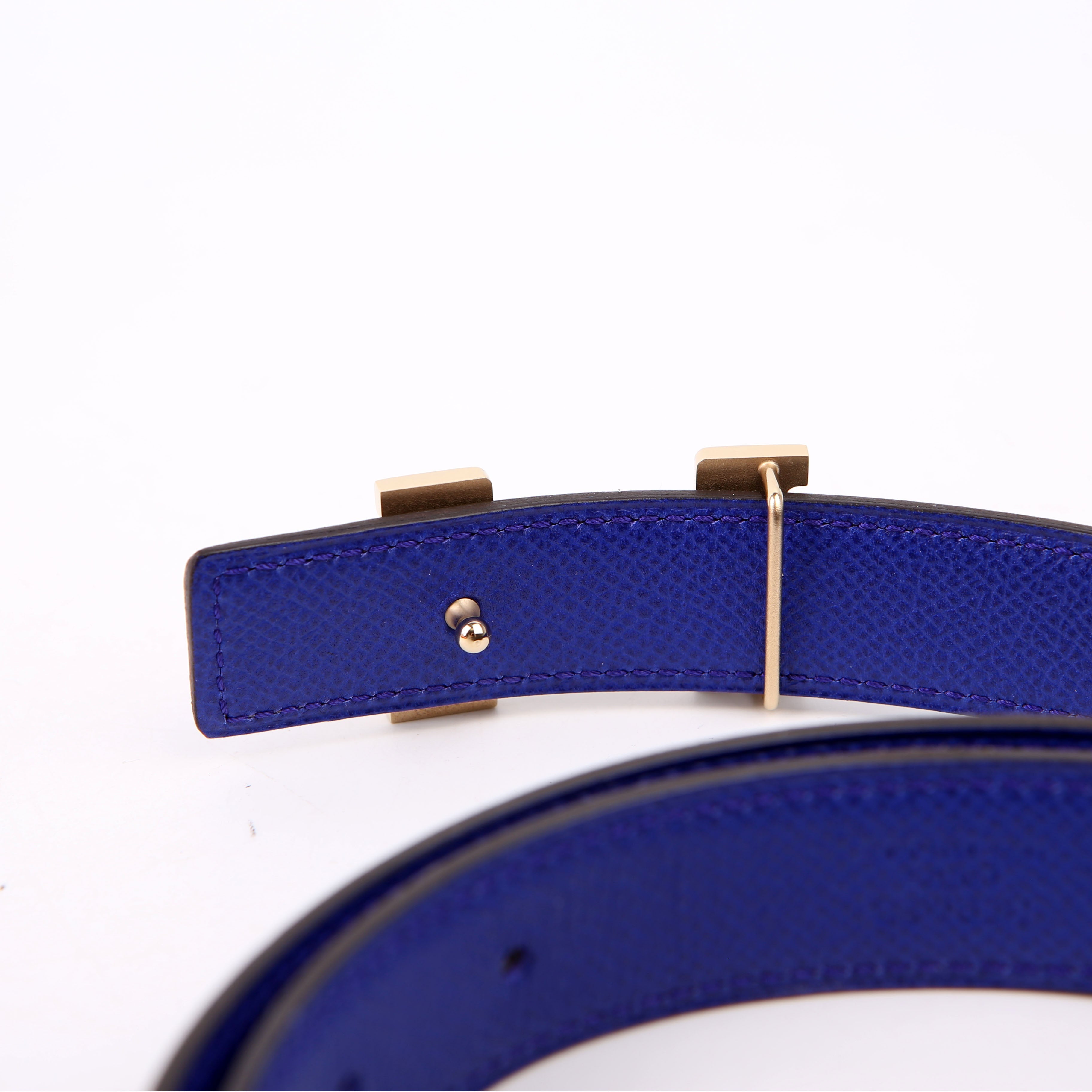Constance H Reversible Belt Size 85 Gray/Blue