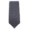 Printed Silk Tie Blue