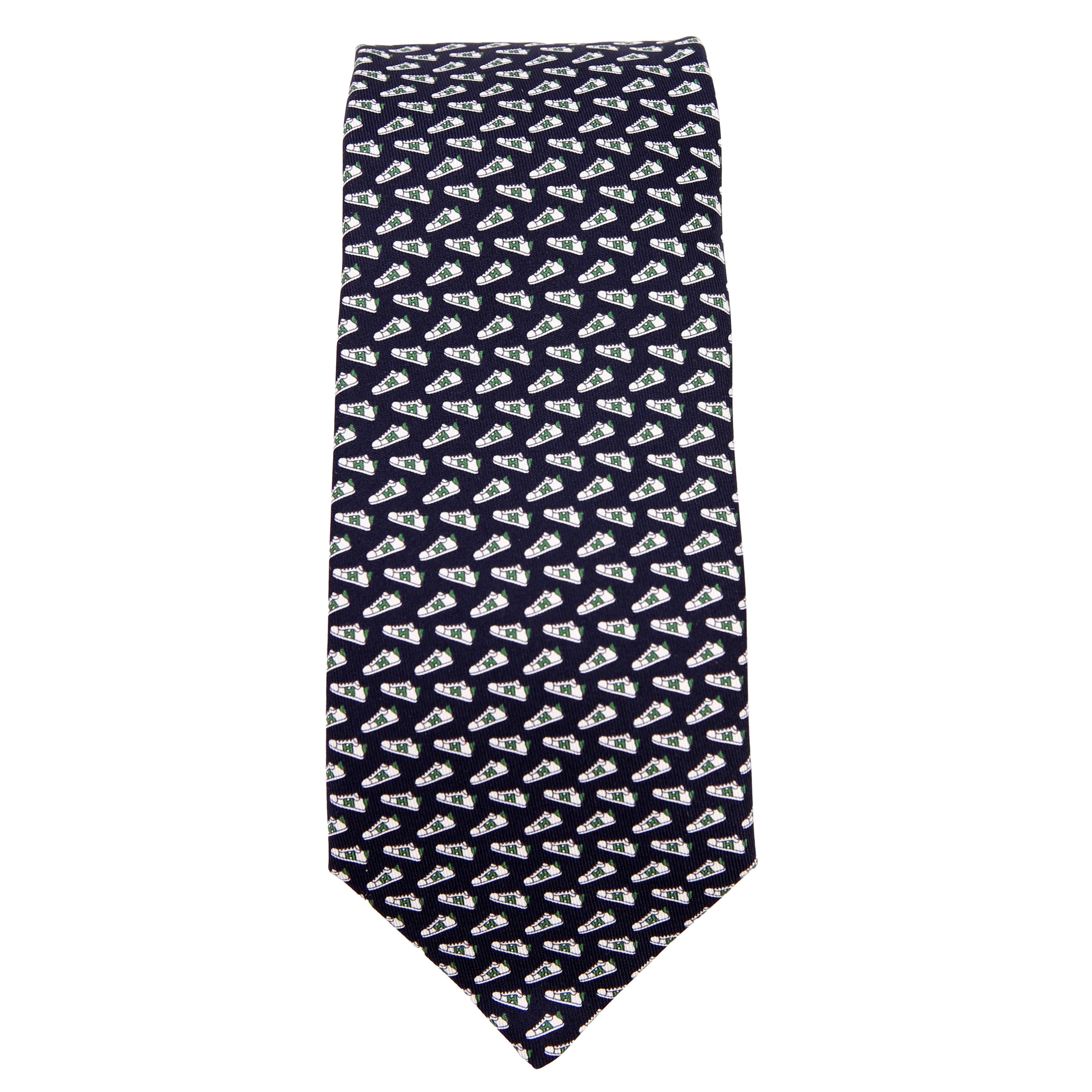 Printed Silk Tie Blue