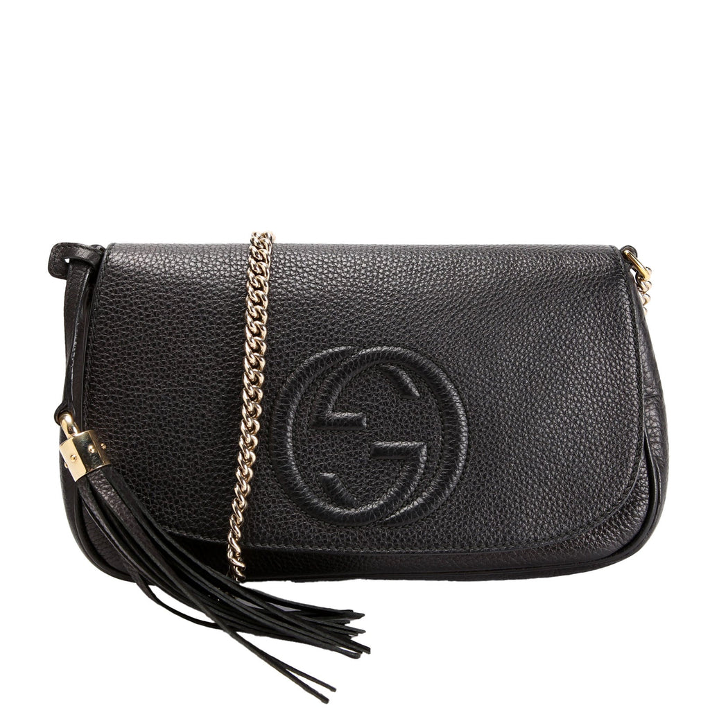 336752 Soho Chain Crossbody Medium Black
