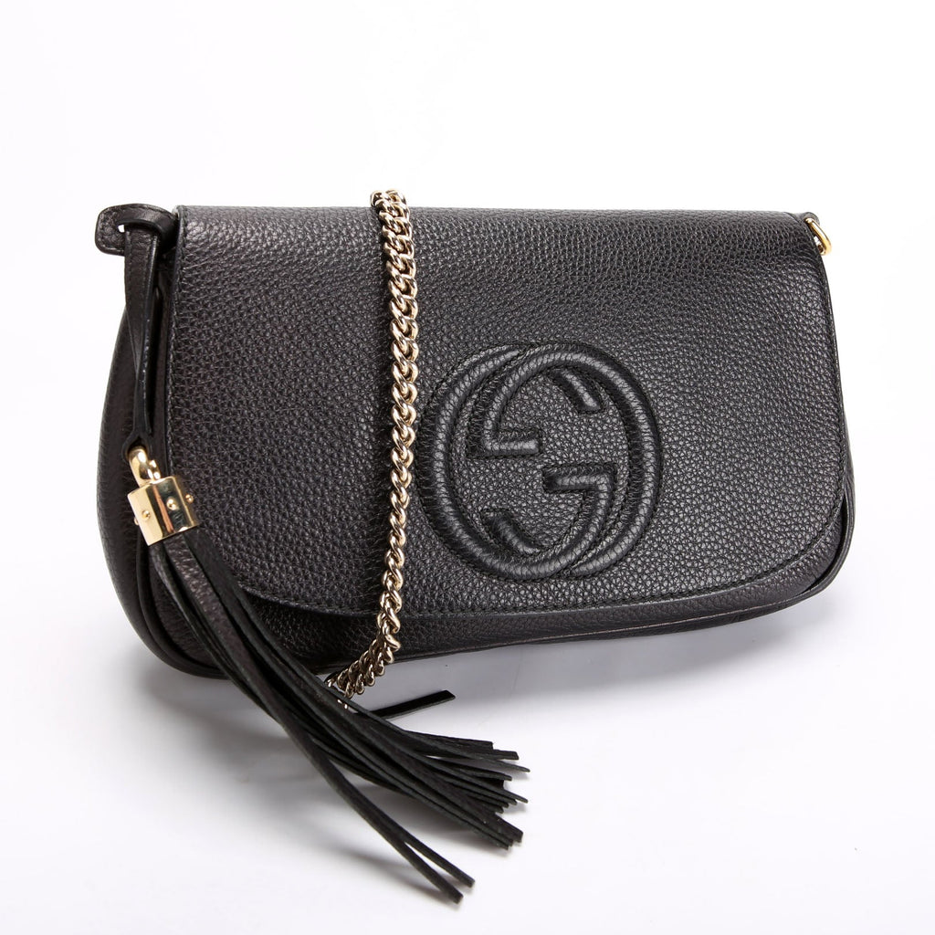 336752 Soho Chain Crossbody Medium Black