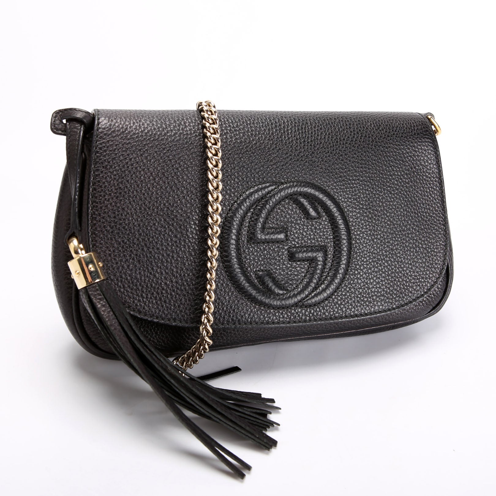 336752 Soho Chain Crossbody Medium Black