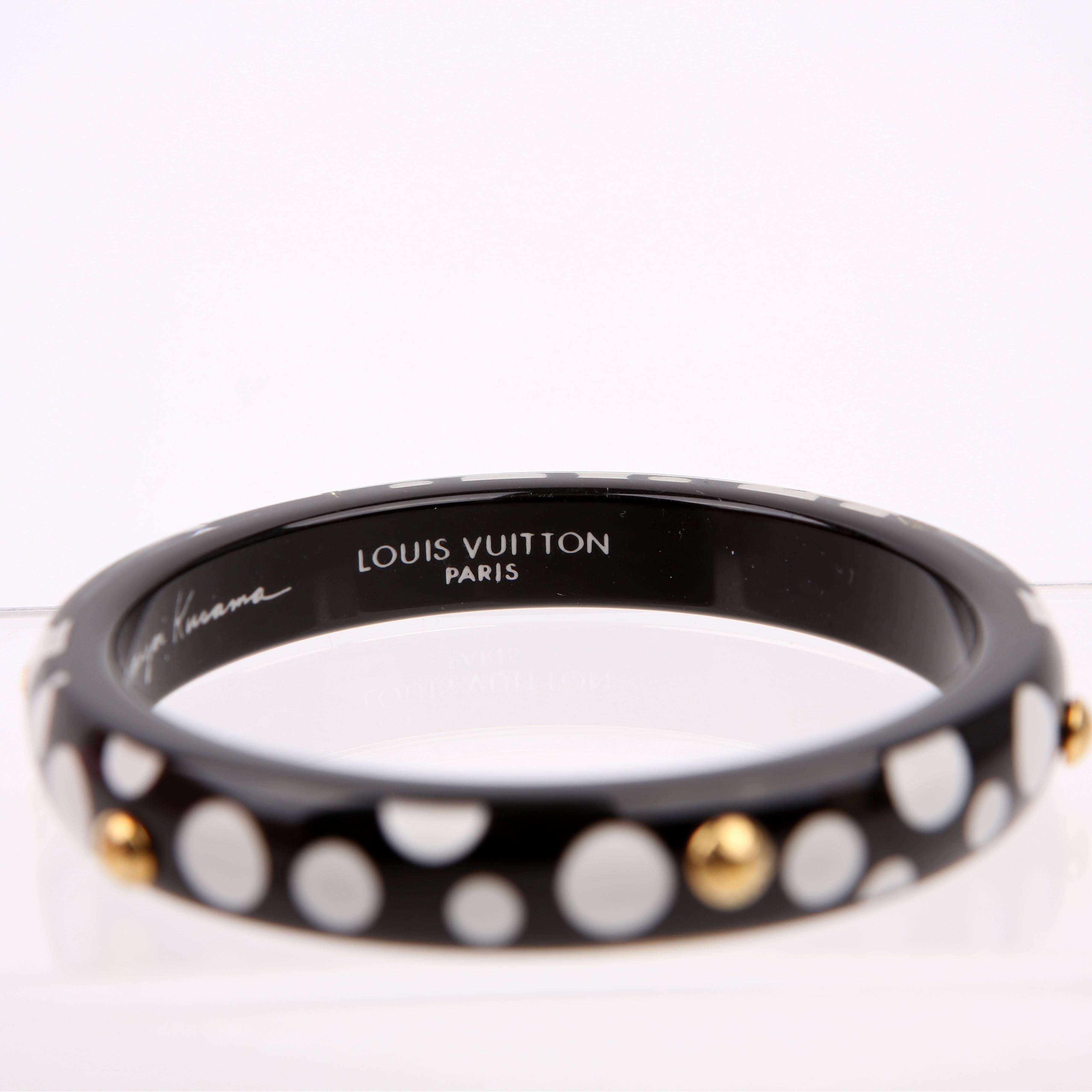 LV X YK Bangle Dots Bracelet Black/White