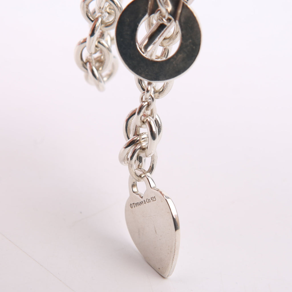 Heart Toggle Choker 925 Necklace Silver