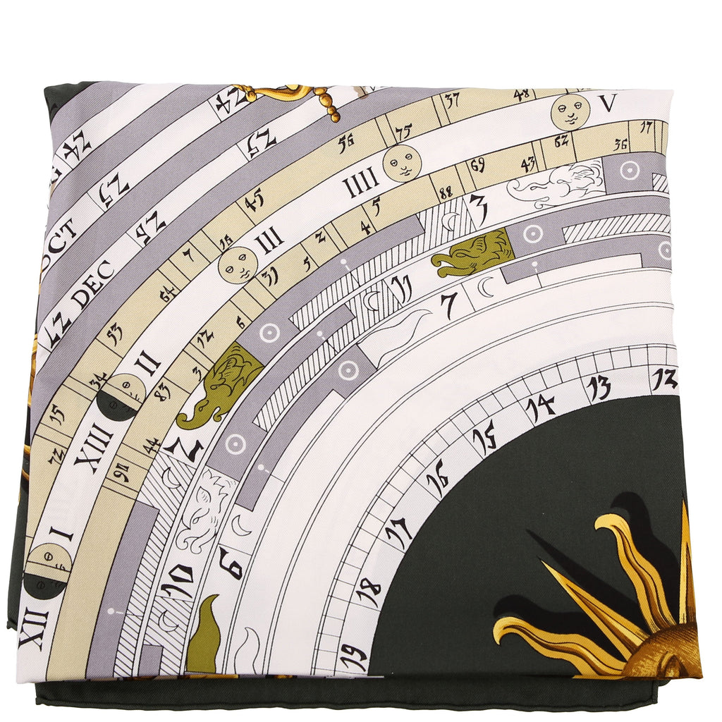 Astrologie 90CM Silk Scarf Green