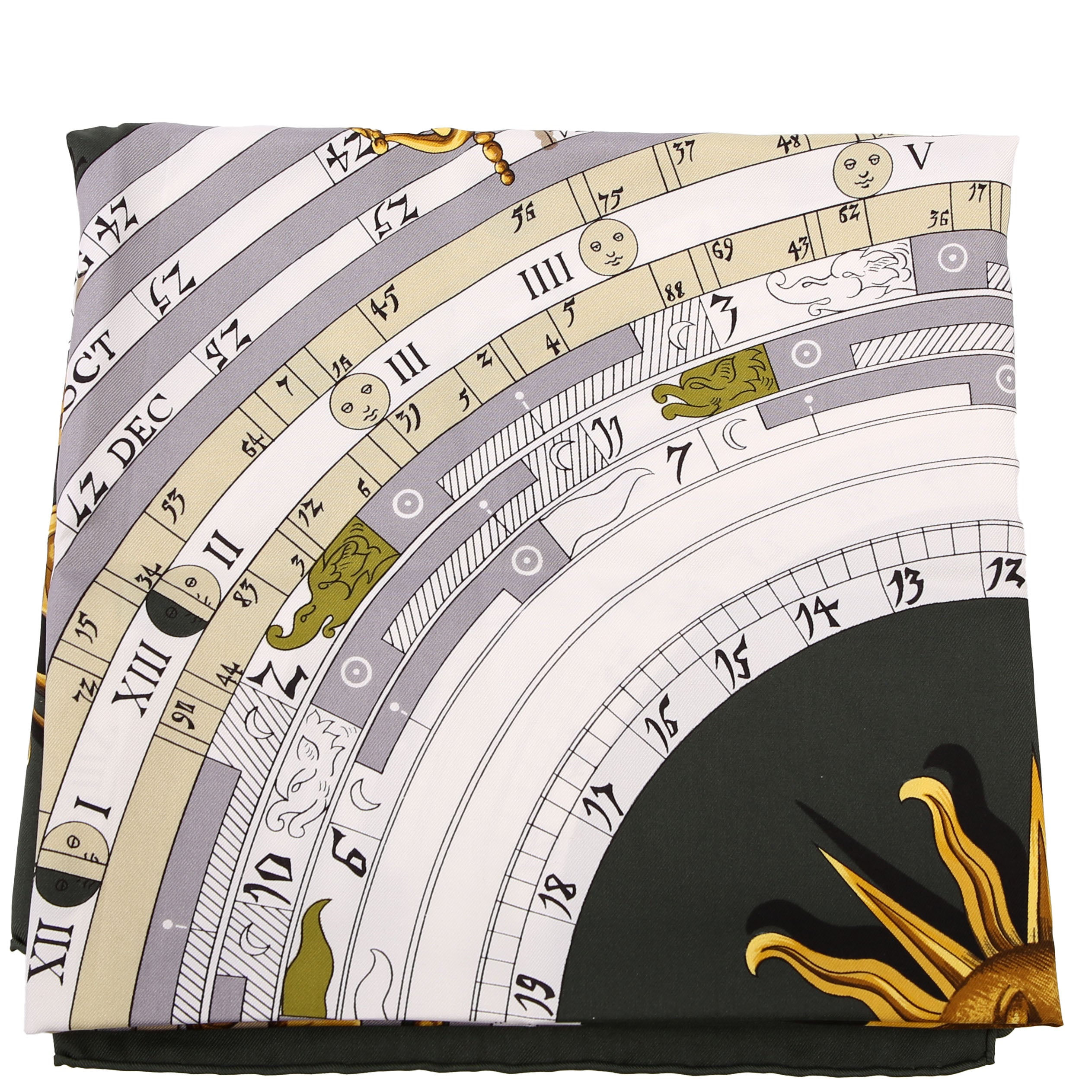 Astrologie 90CM Silk Scarf Green