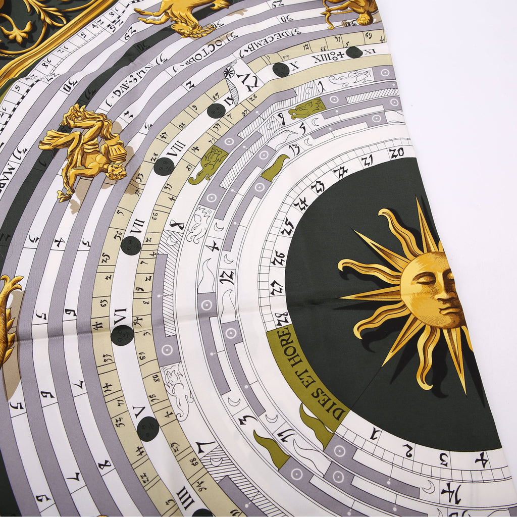 Astrologie 90CM Silk Scarf Green