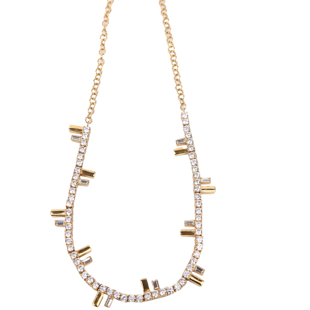 Crystal Embellished Choker Necklace Gold