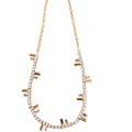Crystal Embellished Choker Necklace Gold